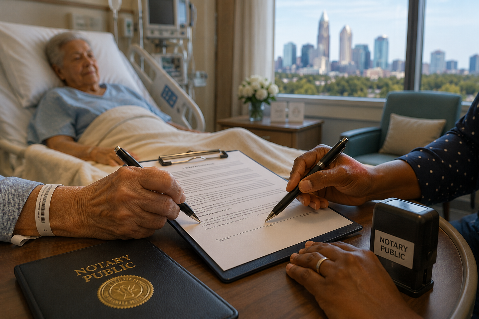 Hospital & Care illustration — Integrity Closings CLT