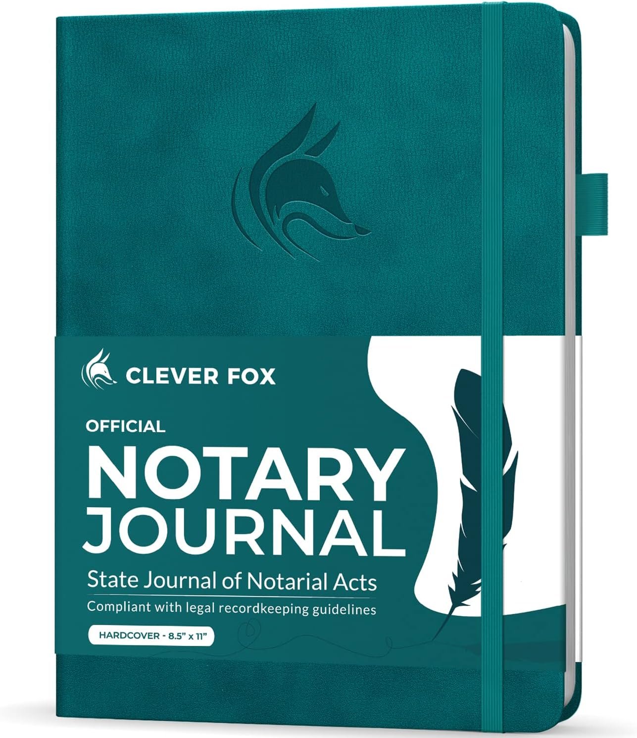 Clever Fox Notary Journal Log Book — 612 Entries, Numbered Pages, Hardcover 8.5x11"
