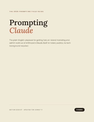 Prompting Claude for Notaries — guide cover