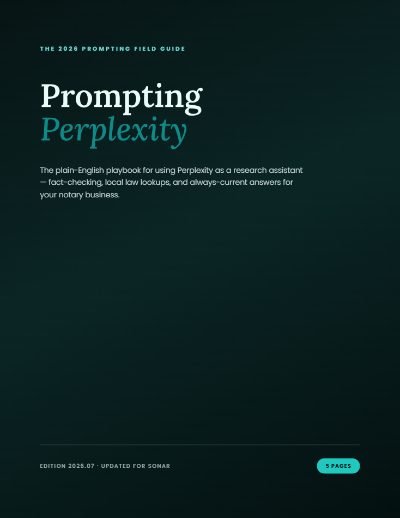 Prompting Perplexity for Notaries — guide cover