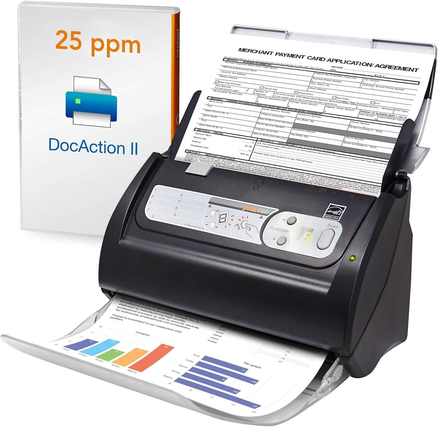 Plustek PS186 Desktop Document Scanner